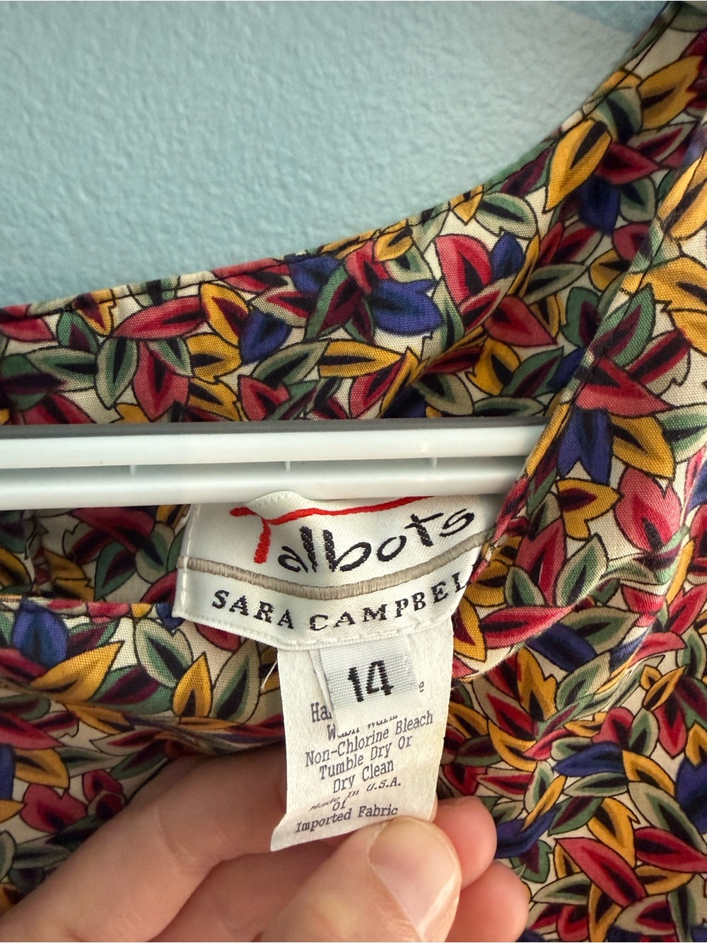 Talbots Sleeveless Midi Dress in Navy, Yellow & Red Floral - Picture 8 of 8